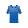 Ganni Soft Cotton Rib Stripe Tee