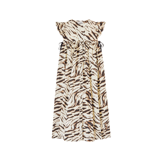Ganni Printed Stretch Cotton Angel dress
